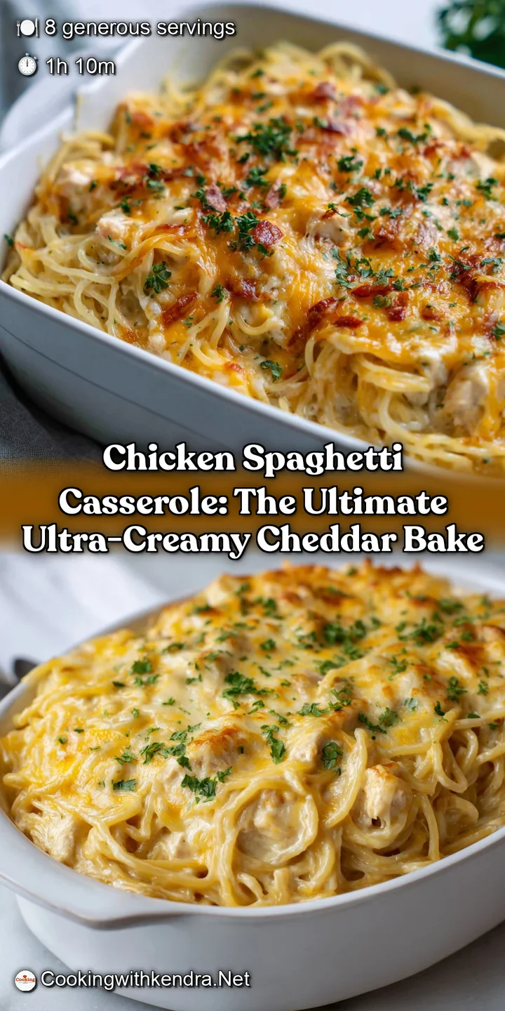 Chicken Spaghetti Casserole: The Ultimate Ultra-Creamy Cheddar Bake