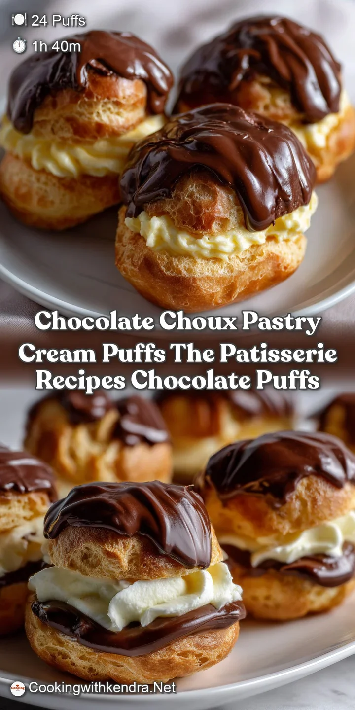 Chocolate Choux Pastry Cream Puffs The Patisserie Recipes Chocolate Puffs