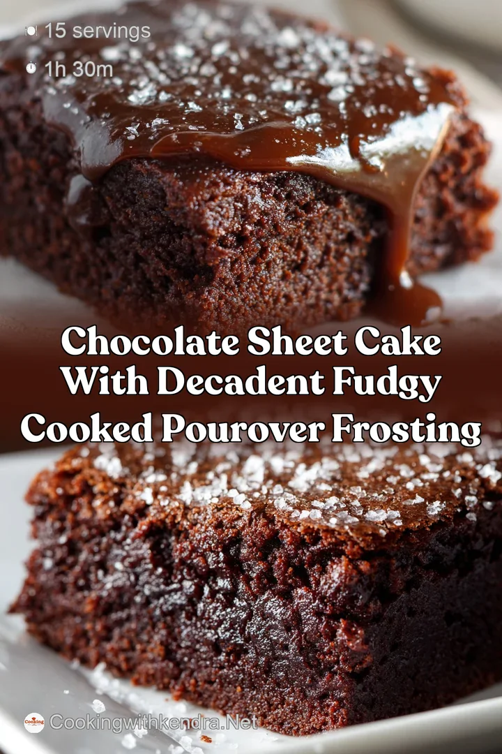 Chocolate Sheet Cake with Decadent Fudgy Cooked PourOver Frosting