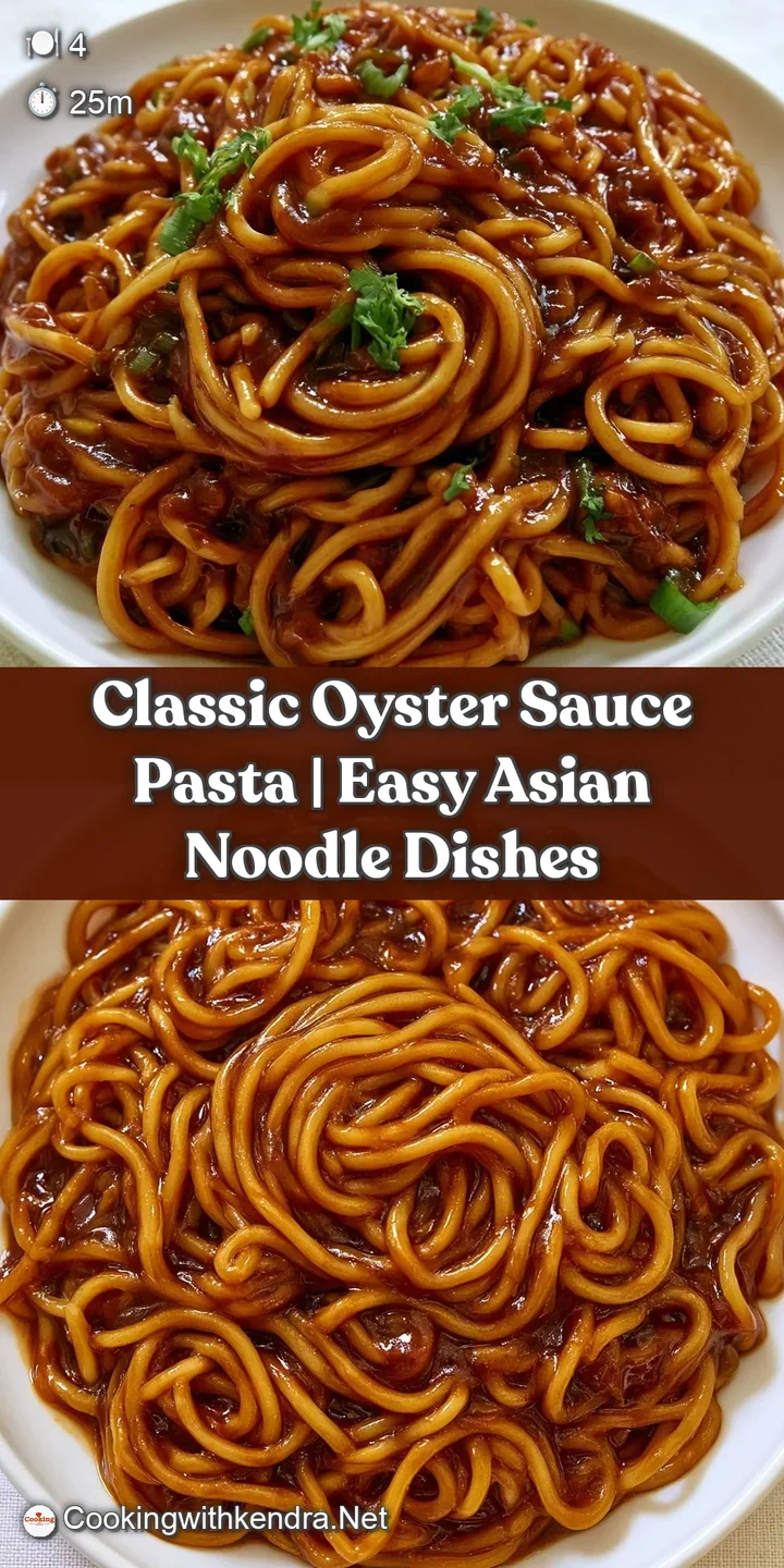 Close-up of silky, amber-glazed pasta strands with a rich, savory sheen and steam rising from the warm dish.