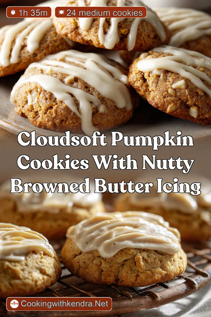 CloudSoft Pumpkin Cookies with Nutty Browned Butter Icing