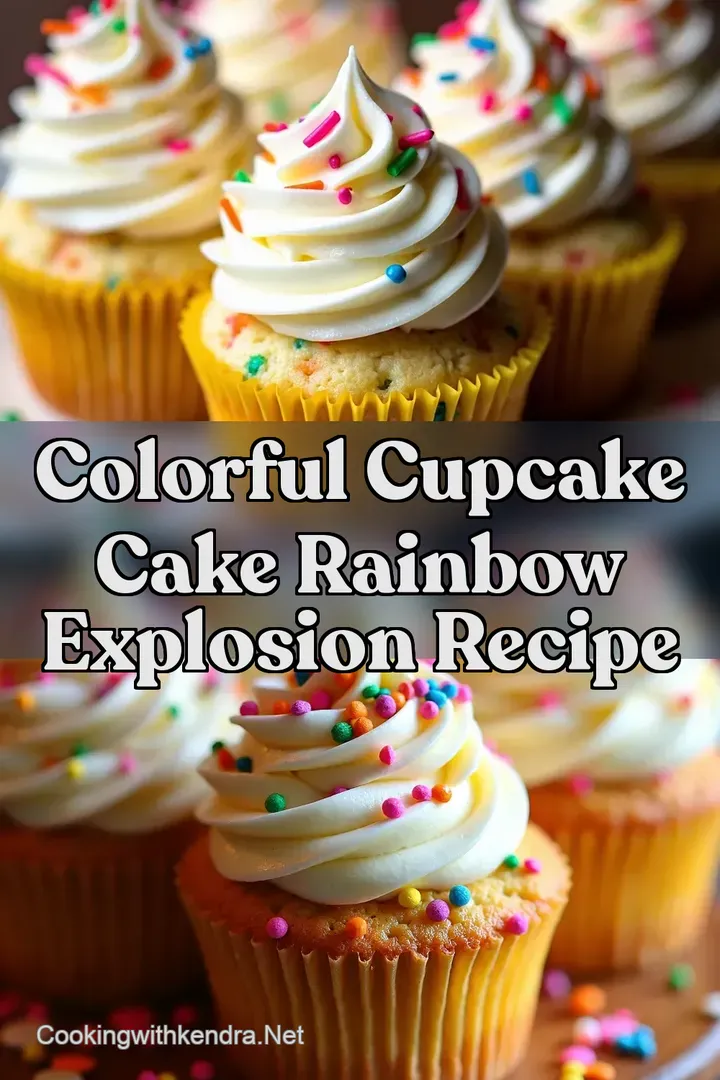Colorful Cupcake Cake Rainbow Explosion Recipe