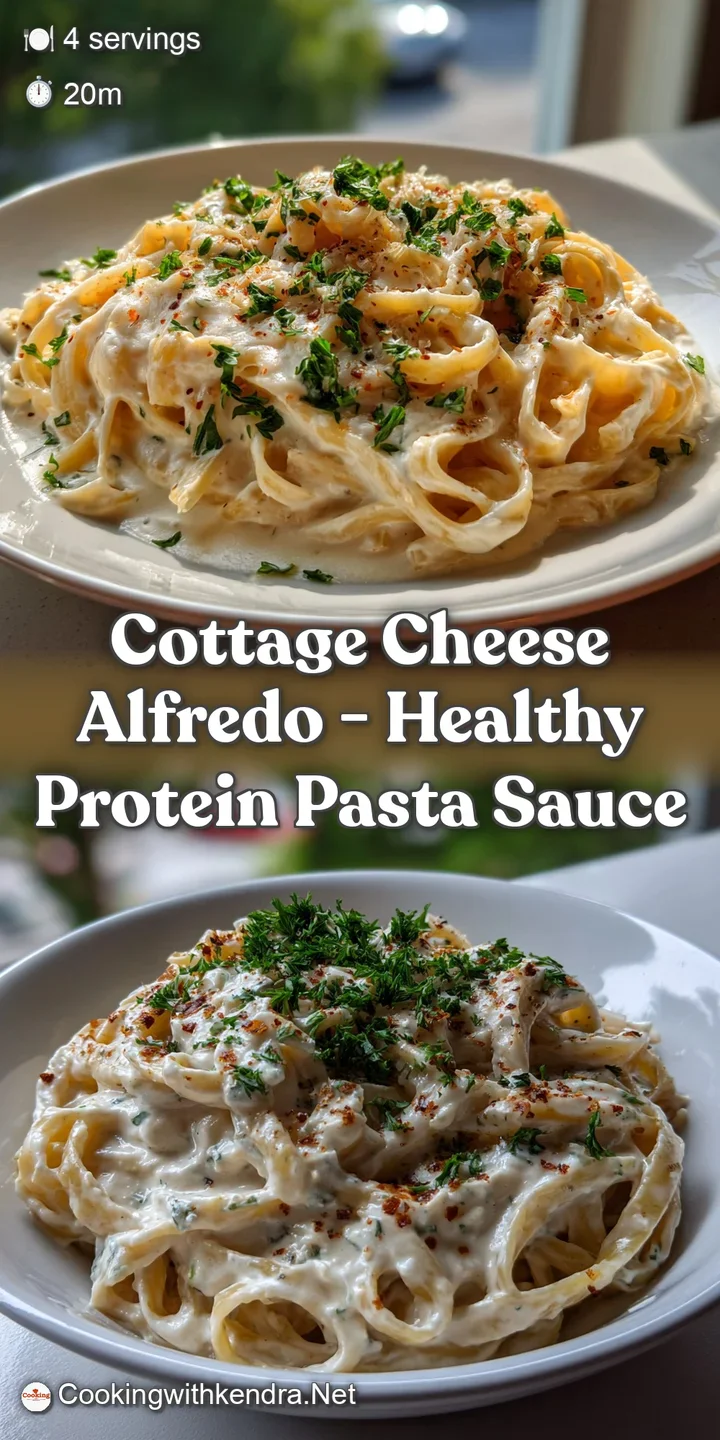 Cottage Cheese Alfredo - Healthy Protein Pasta Sauce