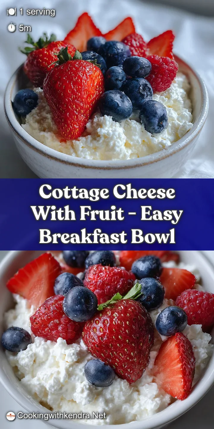 Close-up of cottage cheese bursting with juicy blueberries and sliced strawberries highlighting their fresh, ripe appearance.
