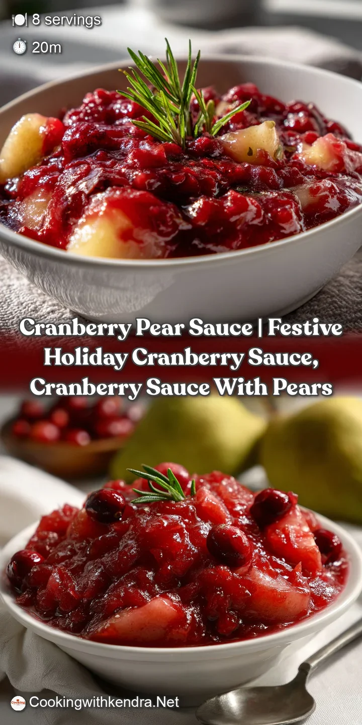 Cranberry Pear Sauce | Festive Holiday Cranberry Sauce Cranberry Sauce With Pears
