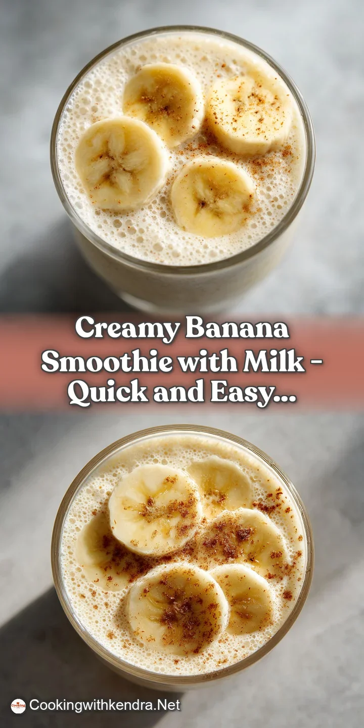 Close-up of a rich, creamy banana smoothie with a velvety texture and a single banana slice.