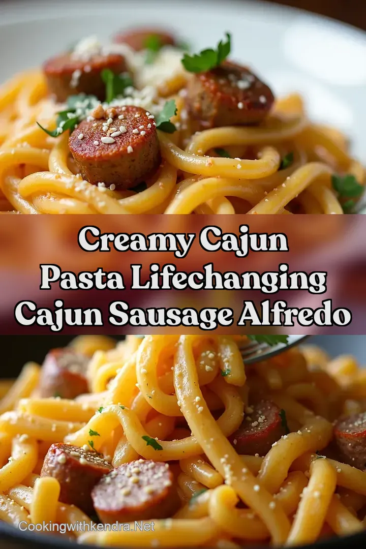 Creamy Cajun Pasta LifeChanging Cajun Sausage Alfredo