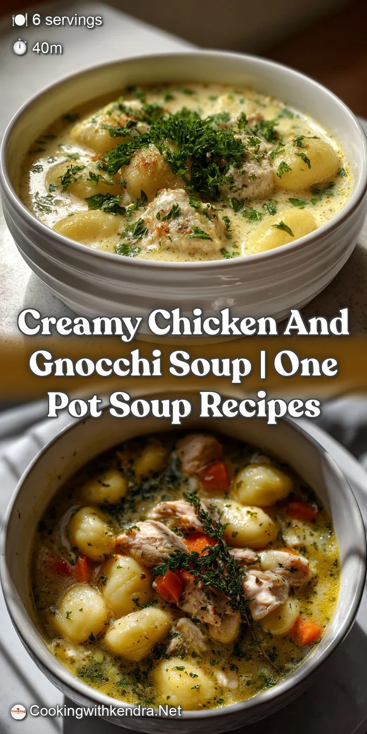 Creamy Chicken and Gnocchi Soup | One Pot Soup Recipes