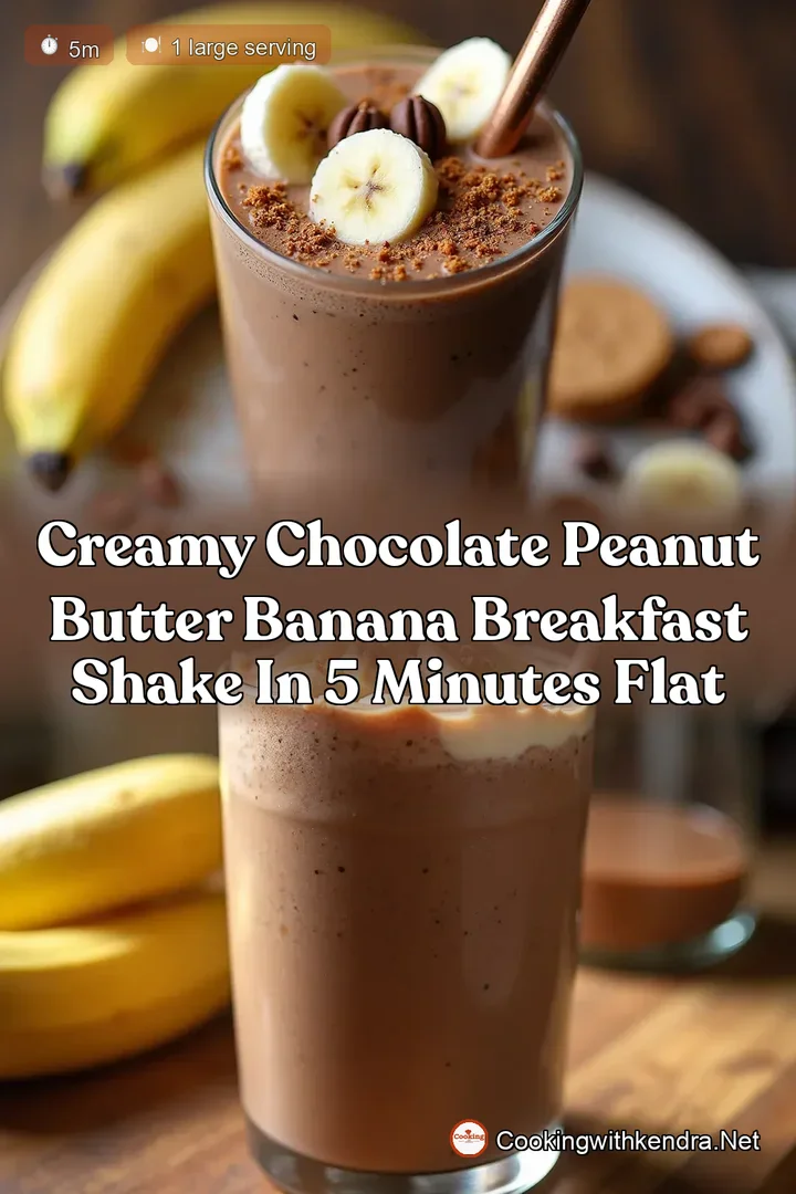 Creamy Chocolate Peanut Butter Banana Breakfast Shake in 5 Minutes Flat