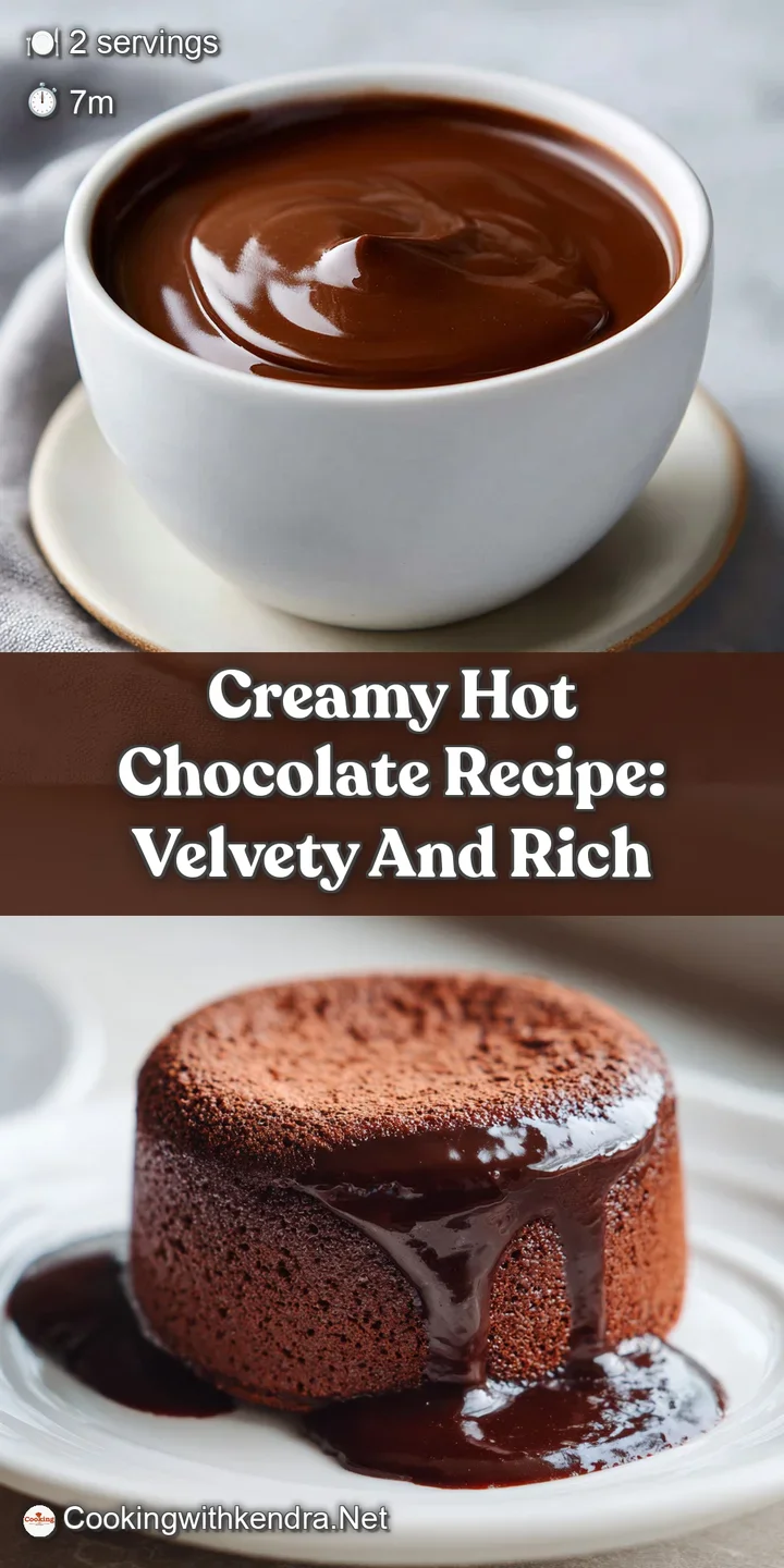 Close-up of glossy hot chocolate, revealing its creamy texture and melted chocolate bits, promising warmth and intense cho...