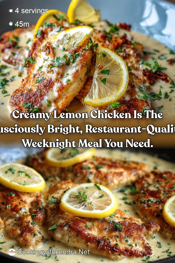 Creamy Lemon Chicken is the lusciously bright restaurant-quality weeknight meal you need.