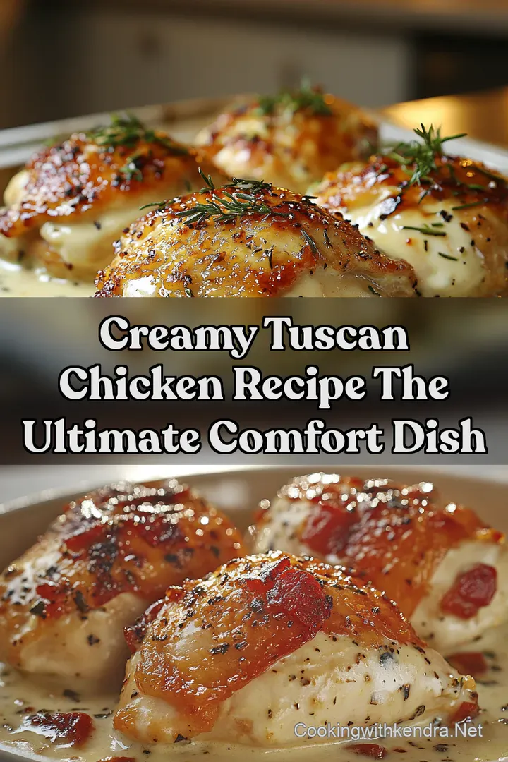 Creamy Tuscan Chicken Recipe The Ultimate Comfort Dish