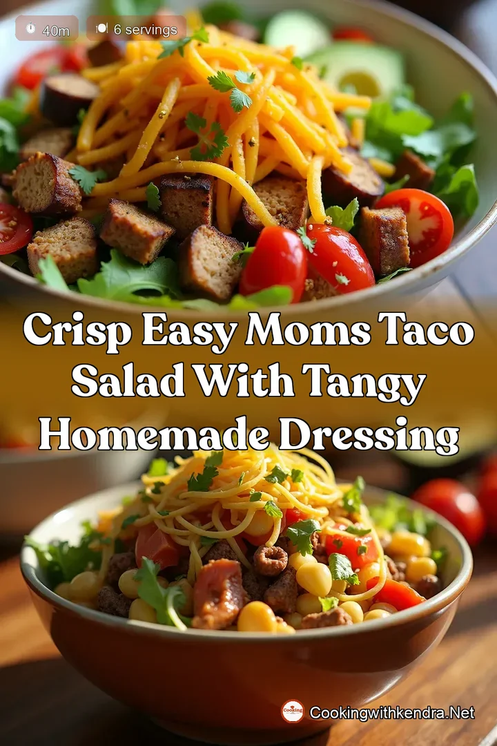 Crisp Easy Moms Taco Salad with Tangy Homemade Dressing