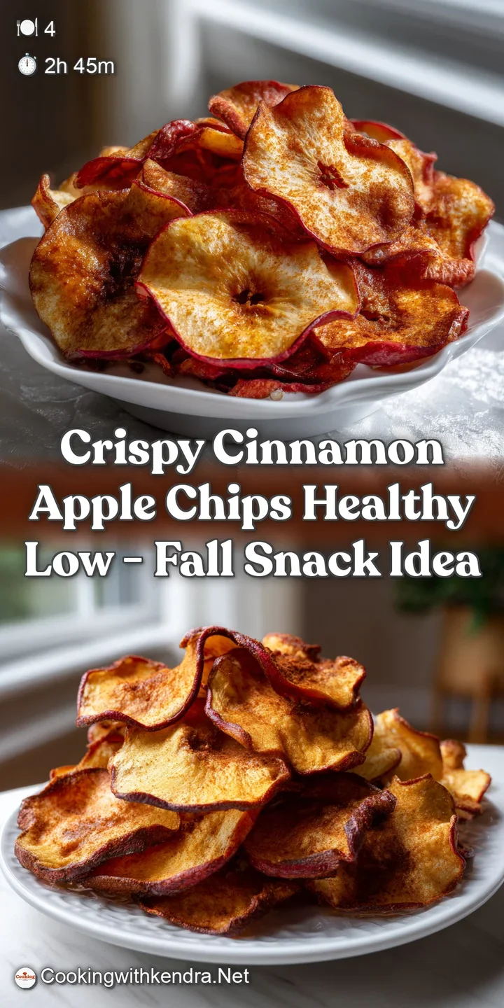 Crispy Cinnamon Apple Chips Healthy Low - Fall Snack Idea