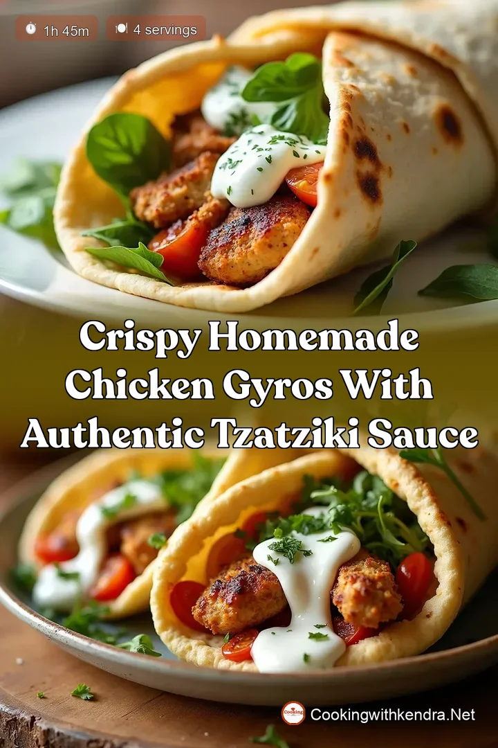 Crispy Homemade Chicken Gyros with Authentic Tzatziki Sauce