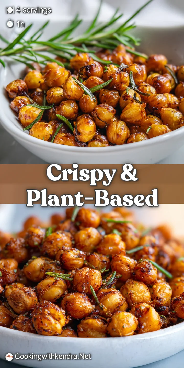 Close-up of highly textured roasted chickpeas. Their uneven surfaces and golden-brown color communicate satisfying crunch.