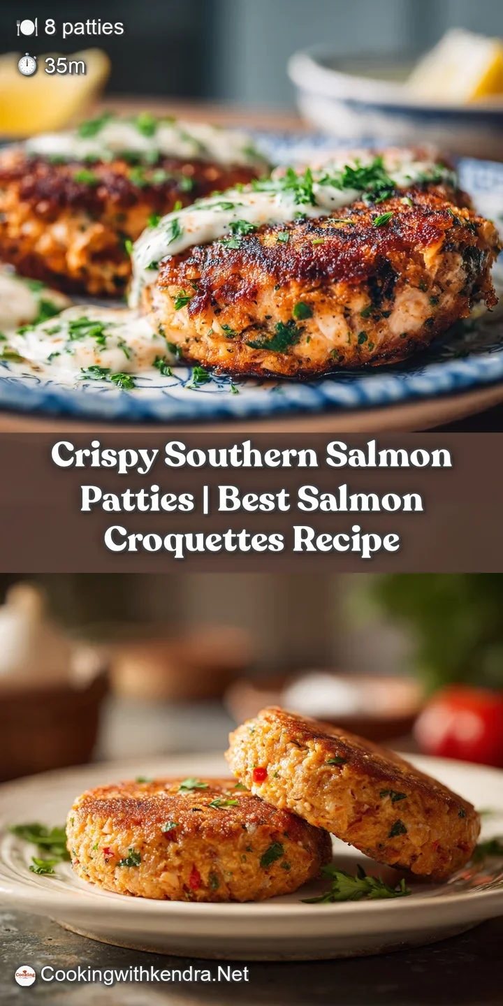 Close-up of a perfectly cooked salmon patty showcasing its flaky interior and golden-brown crust.