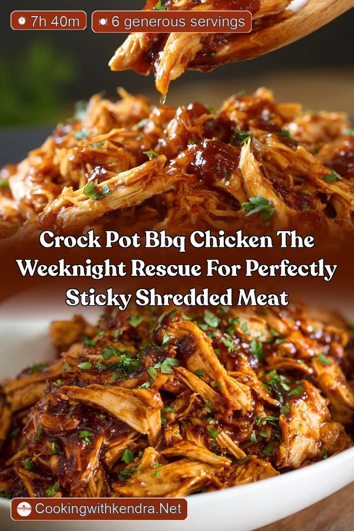Crock Pot BBQ Chicken The Weeknight Rescue for Perfectly Sticky Shredded Meat