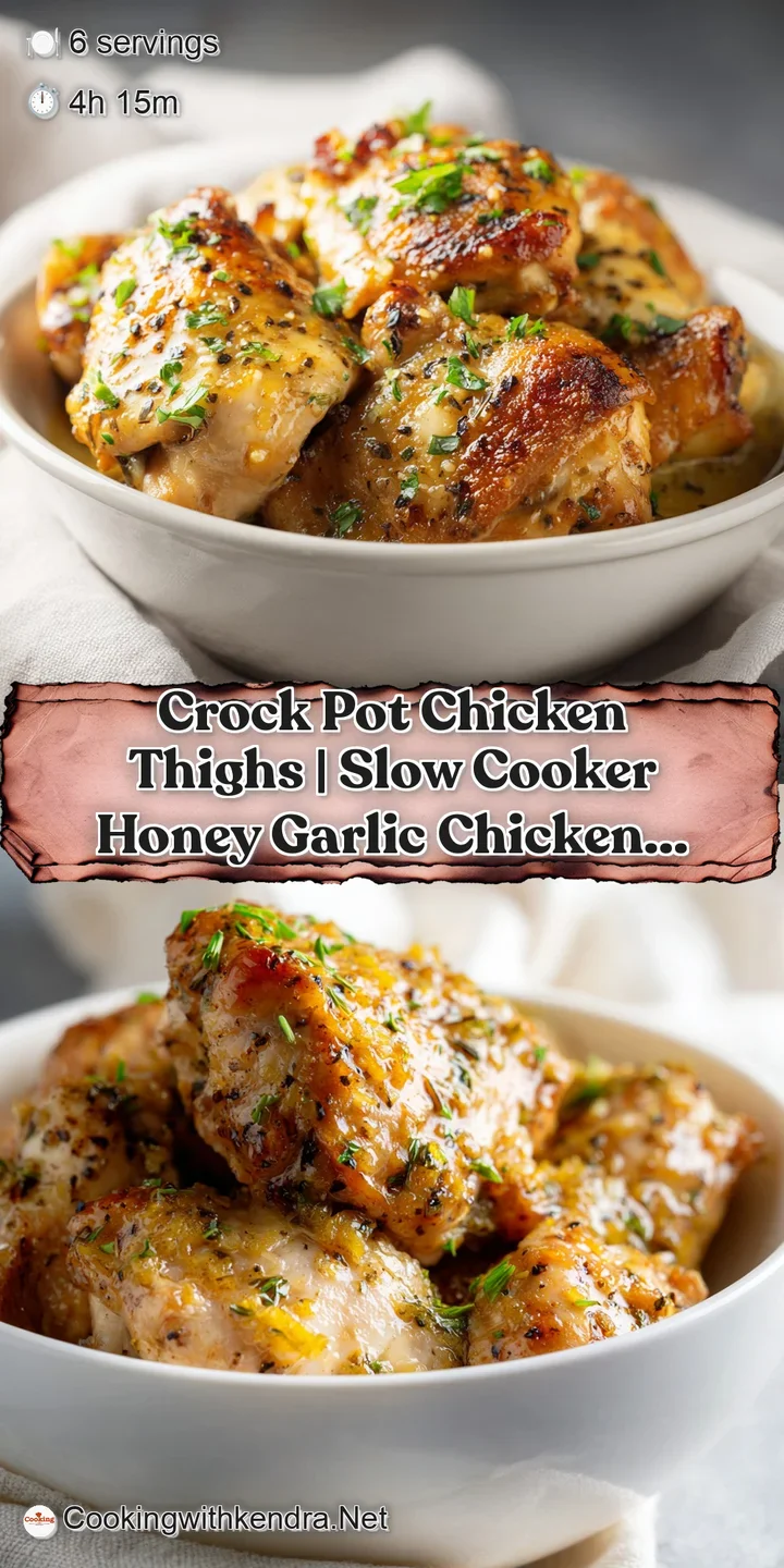 Close-up of succulent, slow-cooked chicken thighs with a rich, glossy sauce and tender shreds.