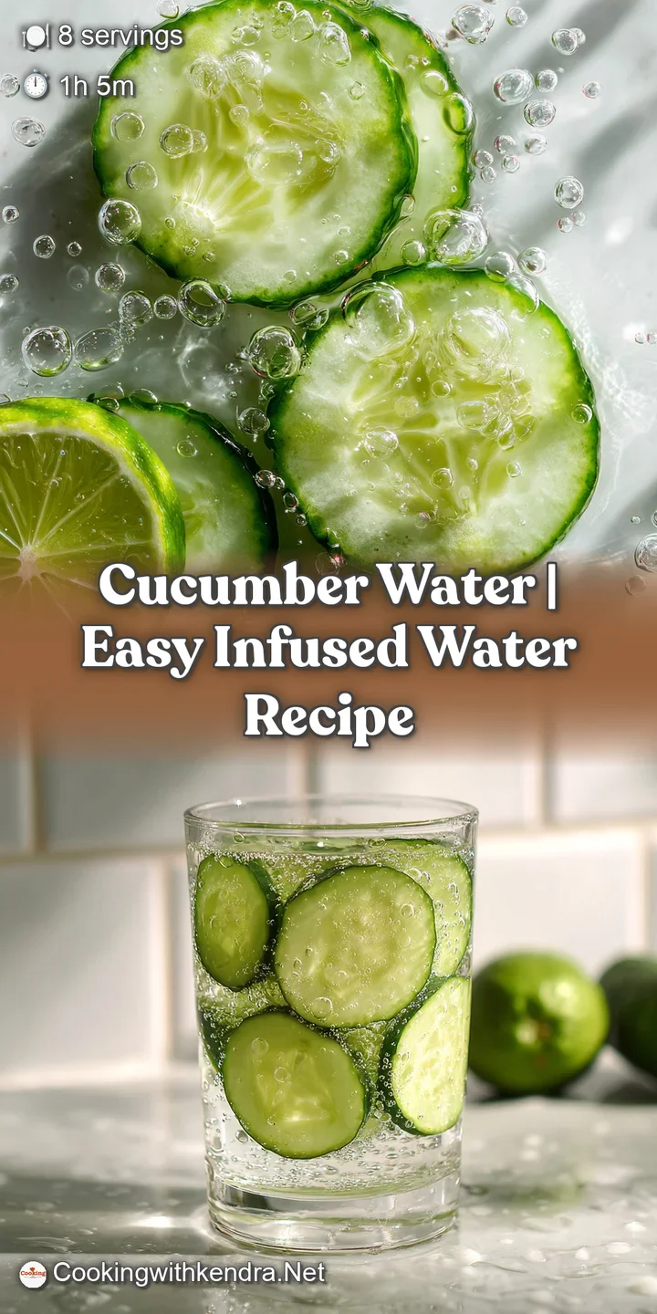 Close-up of sliced cucumbers submerged in chilled water. Tiny bubbles cling to the vibrant green peels. A hydrating summer...