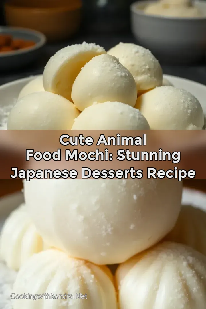 Cute Animal Food Mochi: Stunning Japanese Desserts Recipe