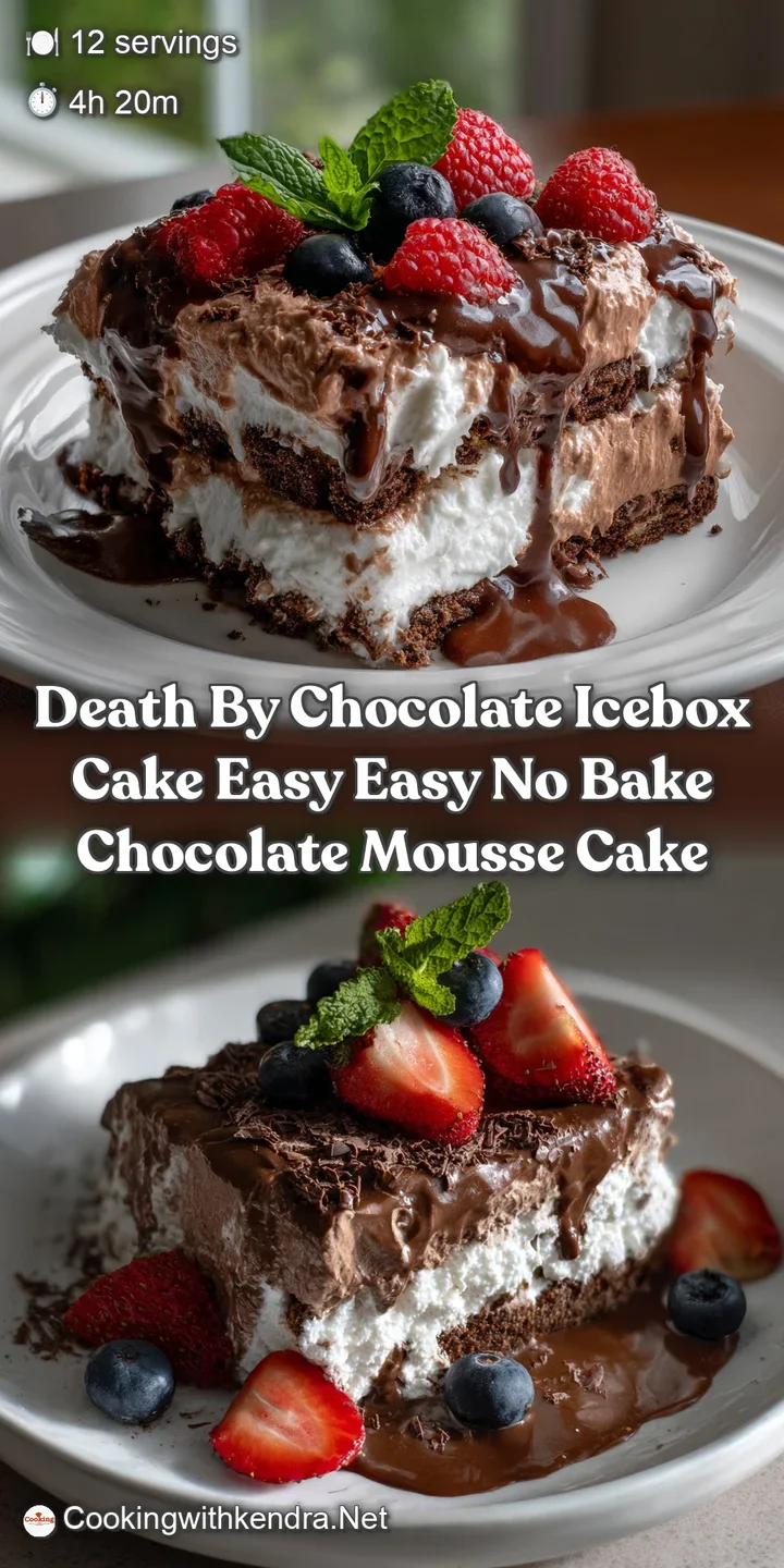 Death by Chocolate Icebox Cake Easy Easy No Bake Chocolate Mousse Cake