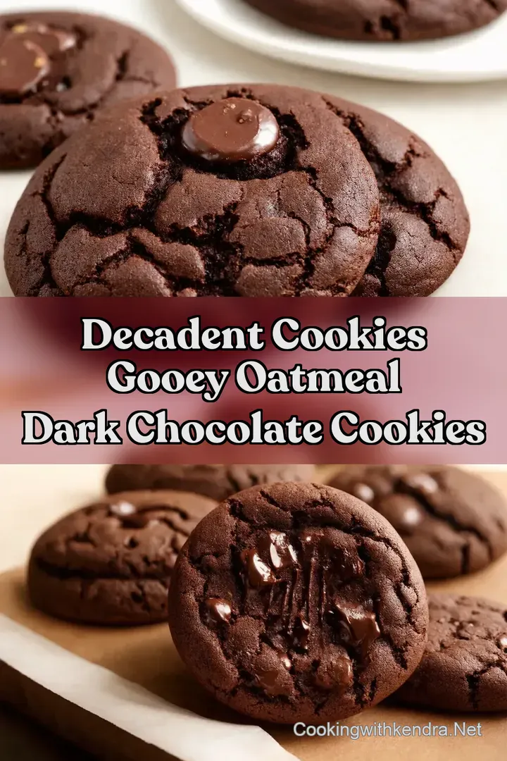 Decadent Cookies Gooey Oatmeal Dark Chocolate Cookies