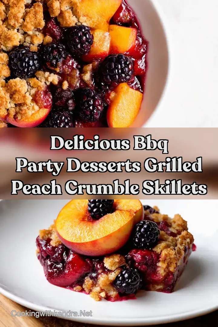 Delicious BBQ Party Desserts Grilled Peach Crumble Skillets