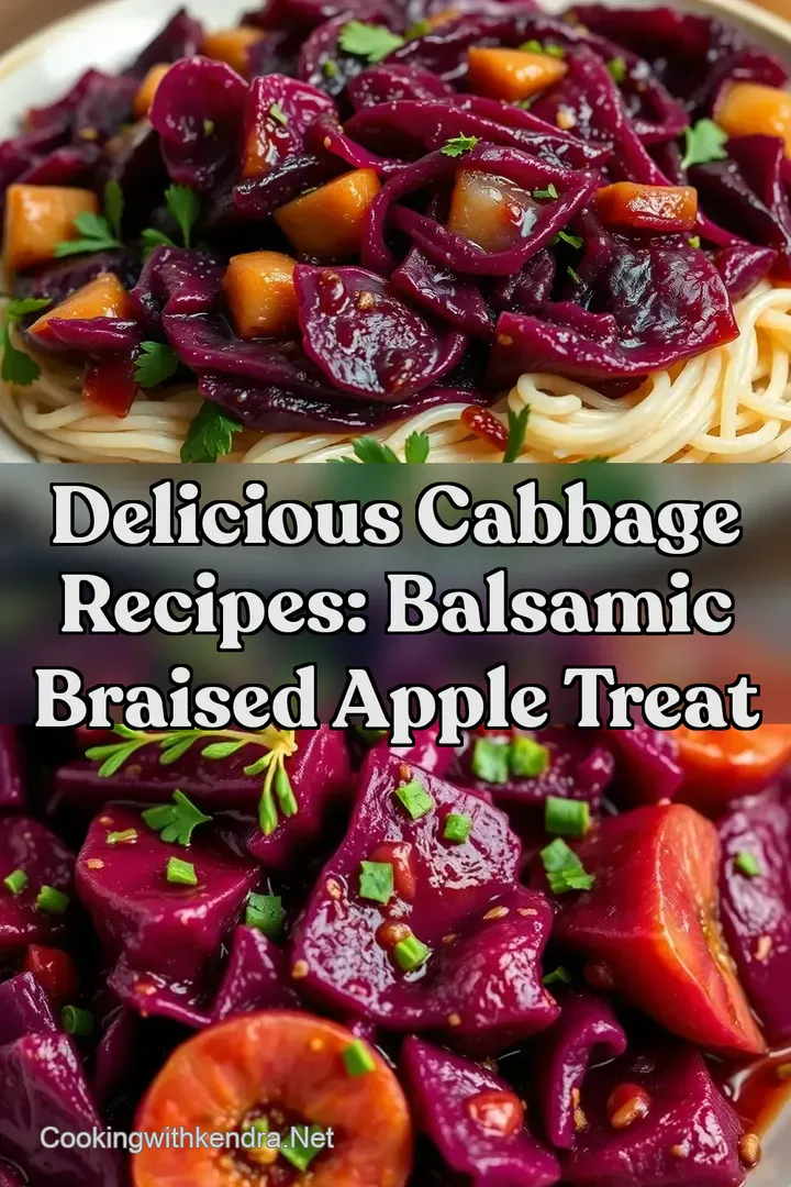 Delicious Cabbage Recipes: Balsamic Braised Apple Treat