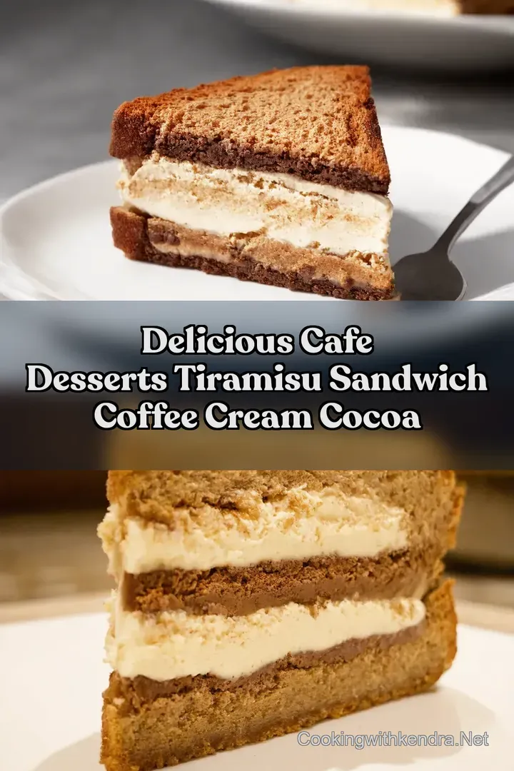 Delicious Cafe Desserts Tiramisu Sandwich Coffee Cream Cocoa