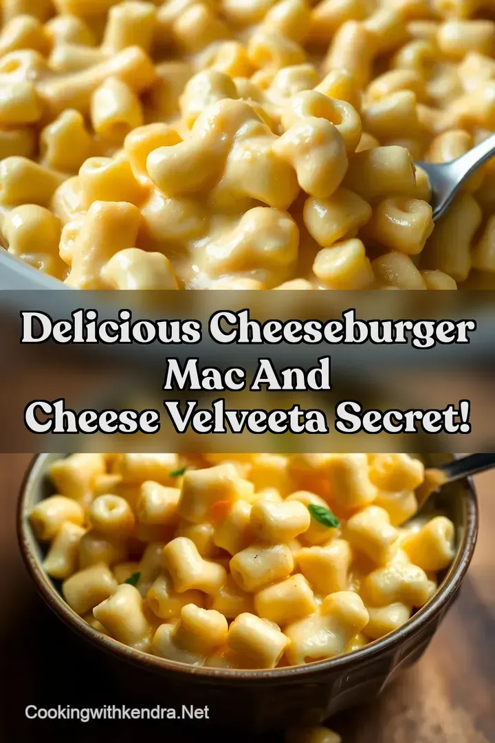 Delicious Cheeseburger Mac And Cheese Velveeta Secret! : PIN FOR LATER Delicious Cheeseburger Mac And Cheese Velveeta Secret!