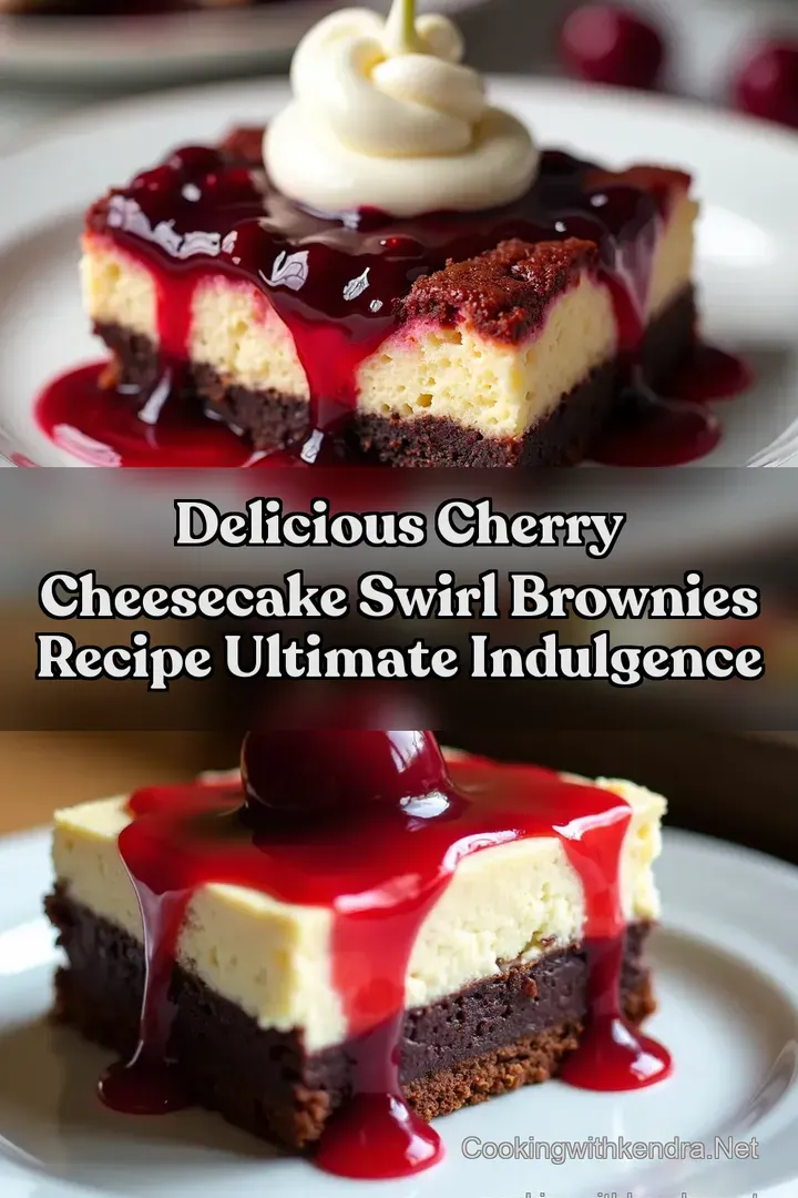 Delicious Cherry Cheesecake Swirl Brownies Recipe Ultimate Indulgence
