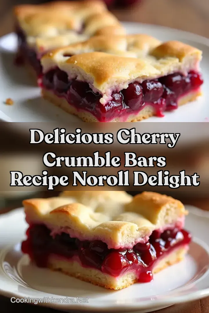 Delicious Cherry Crumble Bars Recipe NoRoll Delight
