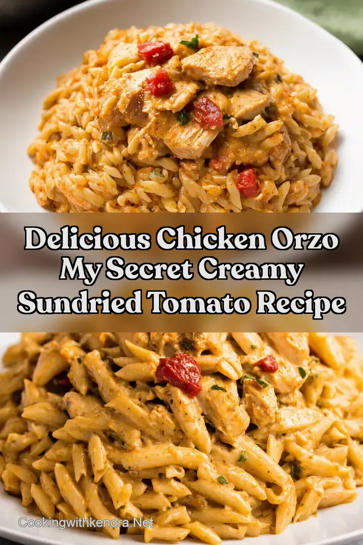 Delicious Chicken Orzo My Secret Creamy SunDried Tomato Recipe