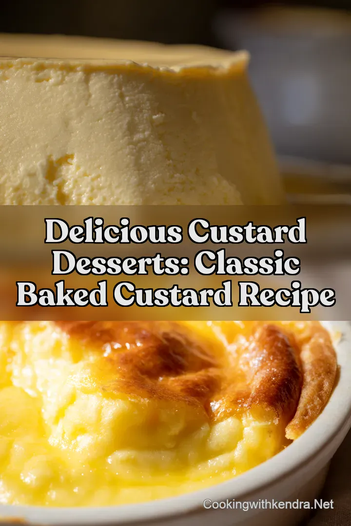 Delicious Custard Desserts: Classic Baked Custard Recipe : PIN FOR LATER Delicious Custard Desserts: Classic Baked Custard Recipe