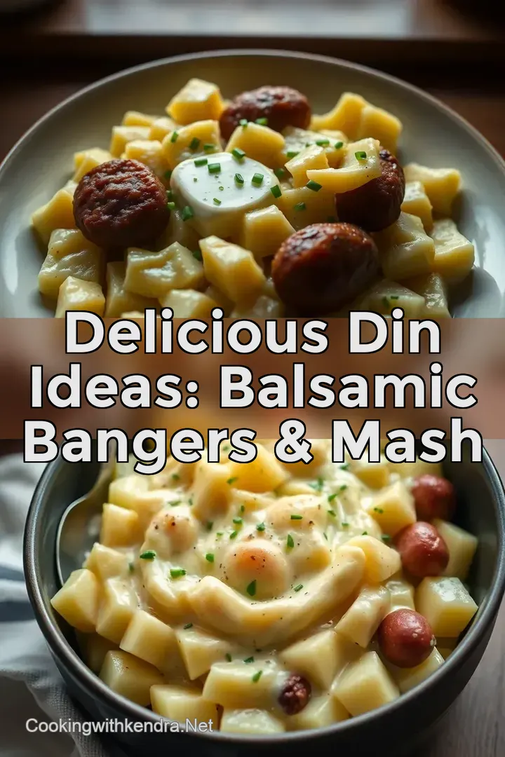 Delicious DIN IDEAS: Balsamic Bangers & Mash