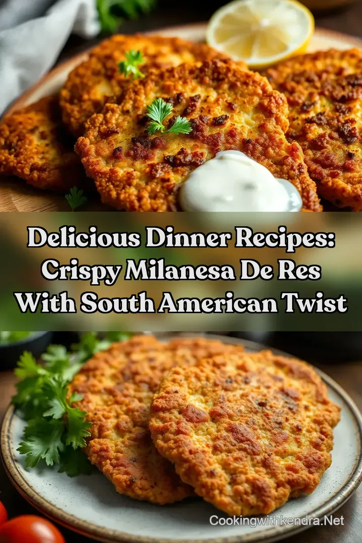 Delicious Dinner Recipes: Crispy Milanesa de Res with South American Twist : PIN FOR LATER Delicious Dinner Recipes: Crispy Milanesa de Res with South American Twist