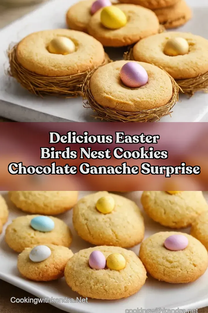 Delicious Easter Birds Nest Cookies Chocolate Ganache Surprise