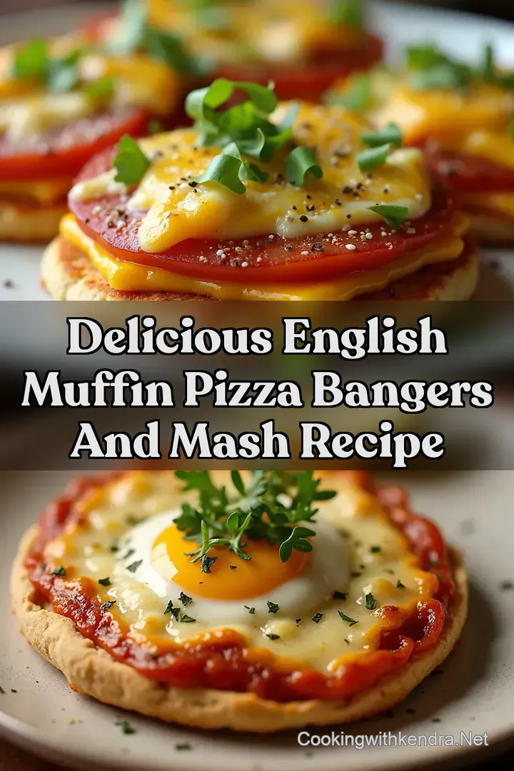 Delicious English Muffin Pizza Bangers and Mash Recipe