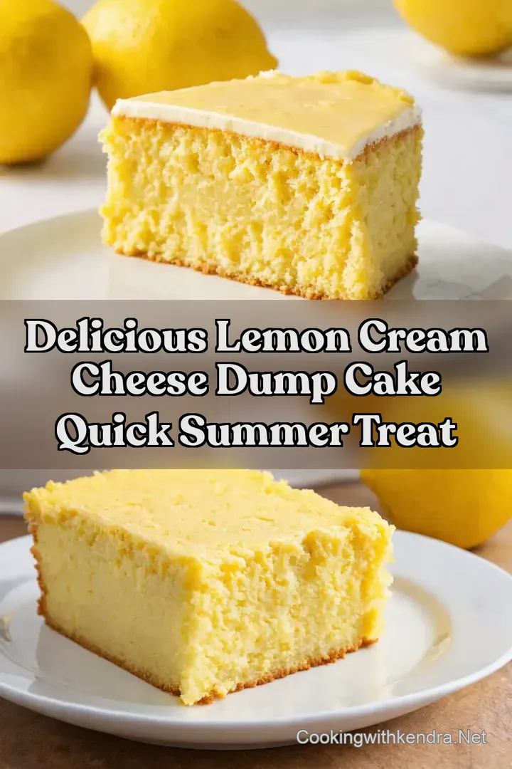 Delicious Lemon Cream Cheese Dump Cake Quick Summer Treat