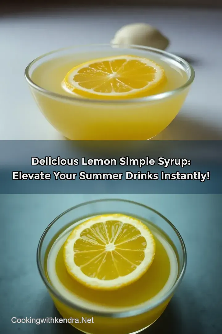 Delicious Lemon Simple Syrup: Elevate Your Summer Drinks Instantly!