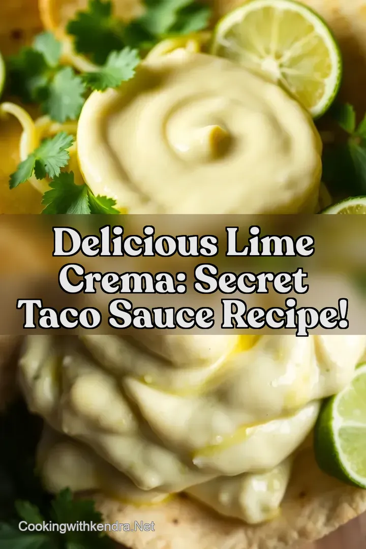 Delicious Lime Crema: Secret Taco Sauce Recipe!