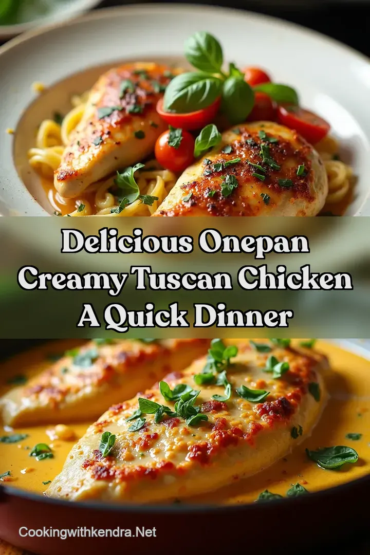 Delicious OnePan Creamy Tuscan Chicken A Quick Dinner