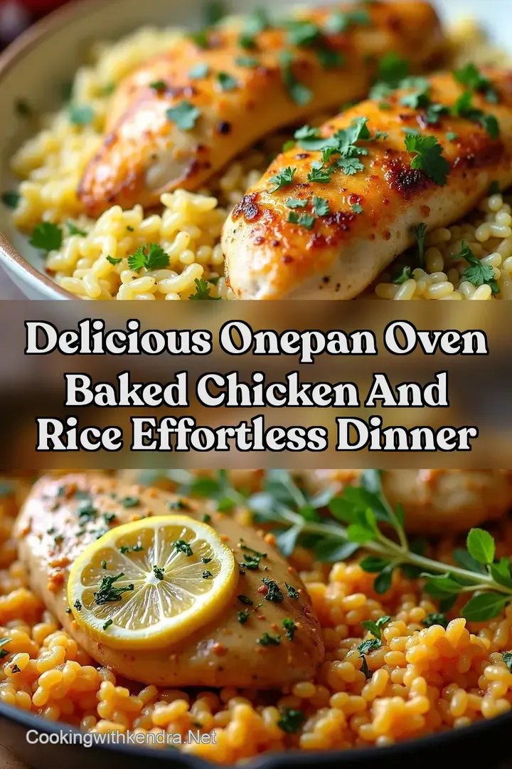 Delicious OnePan oven baked chicken and rice Effortless Dinner