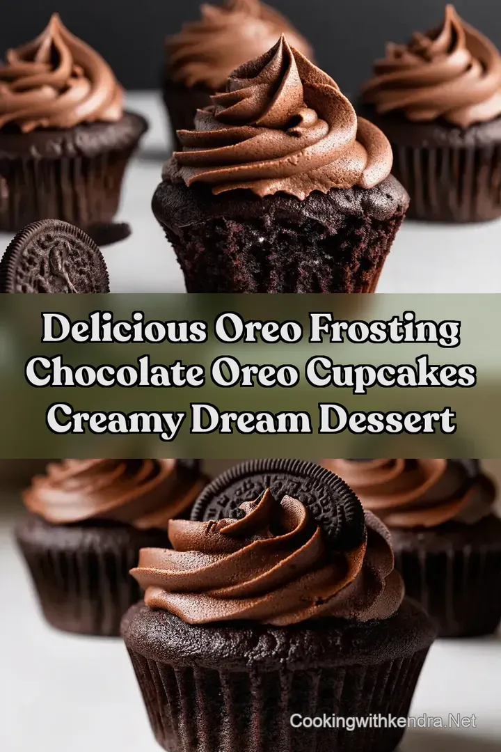 Delicious Oreo Frosting Chocolate Oreo Cupcakes Creamy Dream Dessert