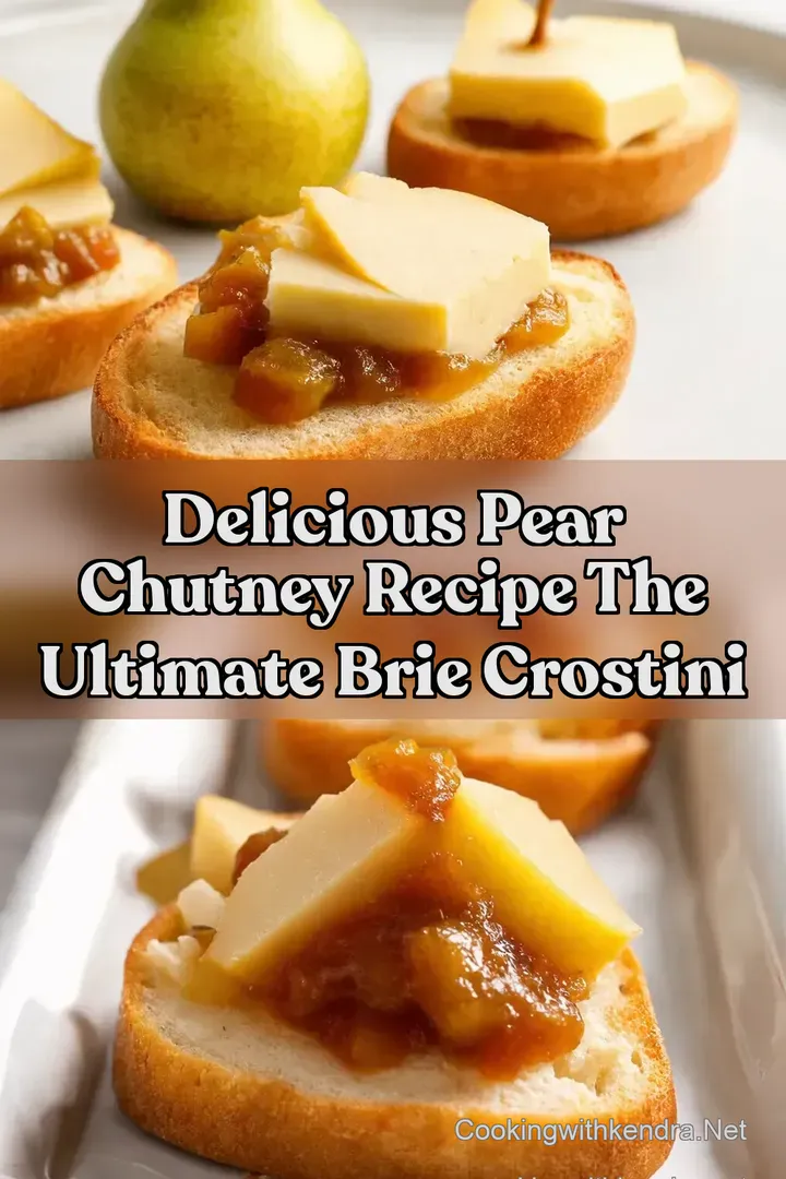 Delicious Pear Chutney Recipe The Ultimate Brie Crostini