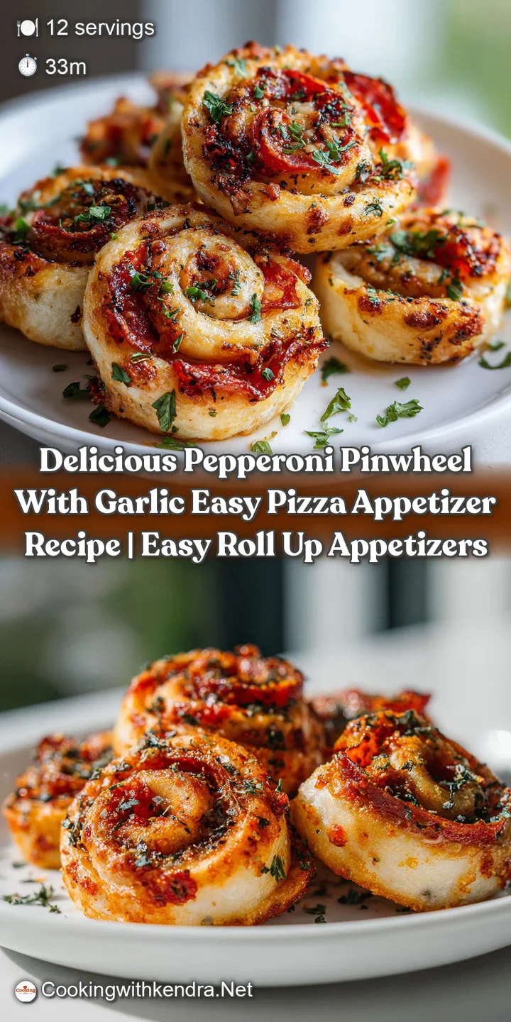 Close-up of a warm, cheesy pepperoni pinwheel, displaying a flaky, golden crust and visible, savory spices. Very tempting.