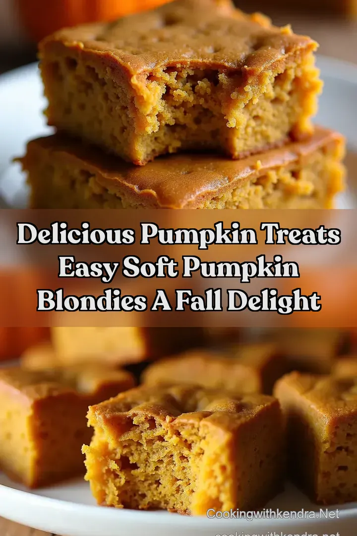 Delicious Pumpkin Treats Easy Soft Pumpkin Blondies A Fall Delight