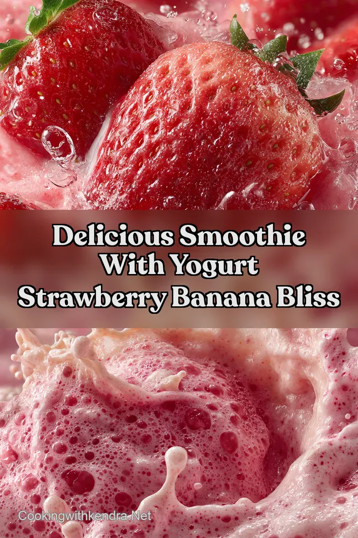 Delicious Smoothie with Yogurt Strawberry Banana Bliss