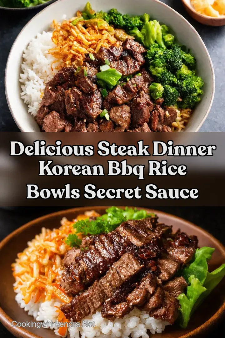 Delicious Steak Dinner Korean BBQ Rice Bowls Secret Sauce